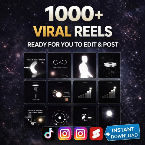 1000+ Minimalist Motivational Reels Bundle